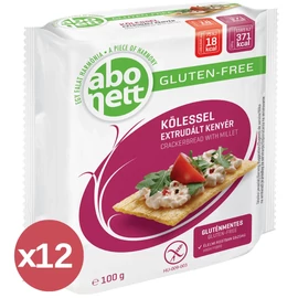 Abonett gluténmentes extrudált kenyér kölessel 12x100 g – ropogós, rostban gazdag hazai termék
