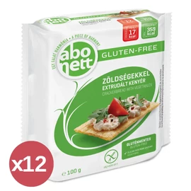 Abonett Gluténmentes extrudált kenyér, zöldségekkel kínáló 12X100 g - Natur Reform