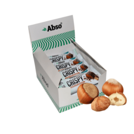 Abso Crispy Bar Kínáló (16db x 50 g) - Csokoládés-mogyorókrémes ízű vegán fehérjeszelet (2 db ajándék)