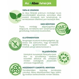 AbsoRICE csokoládé ízű vegán fehérjepor 500 g (gluténmentes)