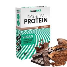 AbsoRICE csokoládé ízű vegán fehérjepor 500 g (gluténmentes)