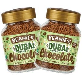 Beanies Dubai Chocolate ízesítésű instant kávé DUO 2x50 g – csokoládés, pisztáciás, cukormentes, vegán kávé
