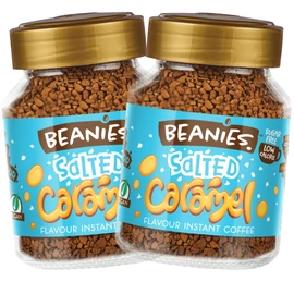 Beanies Sós-karamell ízű instant kávé DUO 2x50 g – cukormentes, alacsony kalóriás különleges kávé