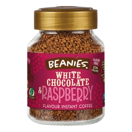 Beanies Fehércsokis málna ízű instant kávé 50 g – Natur Reform