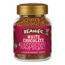 Beanies Fehércsokis málna ízű instant kávé 50 g – Natur Reform