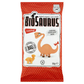 Biosaurus Kukoricás snack, ketchupos &quot;BioSaurus Babe&quot; 50 g – Natur Reform