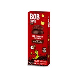 Bob Snail Gyümölcs snack étcsokoládé alma-meggy 30 g