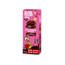 Bob Snail Gyümölcs snack étcsokoládé alma-málna 30 g