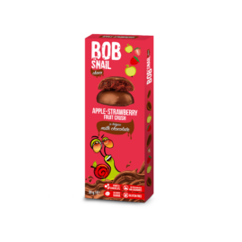 Bob Snail Gyümölcs snack tejcsokoládé alma-eper 30 g  - Natur Reform