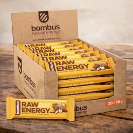 Bombus RAW ENERGY földimogyoró és datolya szelet kínáló 20×50 g - Natur Reform