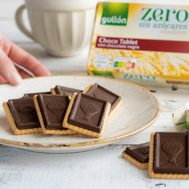 Gullón Choco Tablet - Étcsokoládés keksz hozzáadott cukor nélkül 150 g