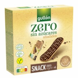 Gullón Snack Zero Teljes kiőrlésű szelet étcsokoládé bevonattal, édesítőszerrel 150 g
