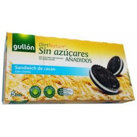 Gullón Kakaós keksz krém töltelékkel hozzáadott cukor nélkül 210 g