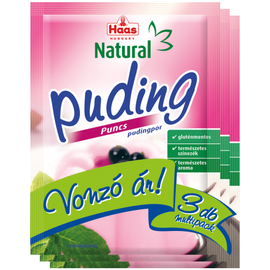 Haas Natural puncs pudingpor 3x40 g