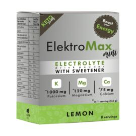 Health Market ElektroMax Citromízű italpor ásványi anyagokkal és steviával, 8 tasak