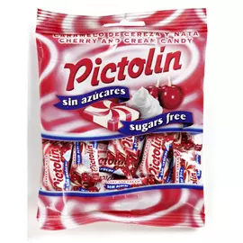 Pictolin cseresznye ízű, tejszínes cukormentes cukorka  65 g