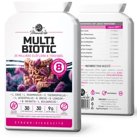 Mannavita Multi Biotic probiotikum, 20 milliárd baktérium 8 törzsből - 30 db