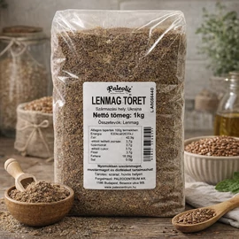 Paleolit Barna lenmag töret 1 kg, aprított sötét lenmag visszazárható csomagolásban, sütéshez és étrendi felhasználásra