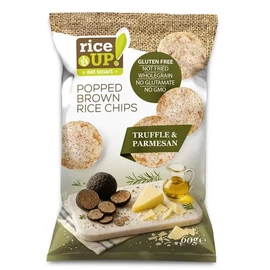 Rice Up! Chips Szarvasgombás-Parmezános 60 g – puffasztott barna rizs chips szarvasgomba parmezán ízesítéssel, gourmet snack
