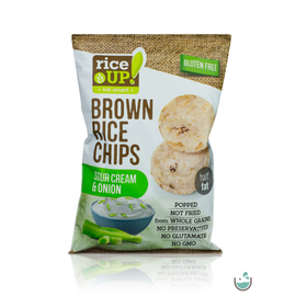 Rice UP! Hagymás–tejfölös ízesítésű barna rizs chips 60 g