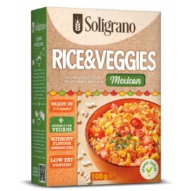 Soligrano Vegán Rizottó zöldségekkel mexikói ízesítéssel 100 g