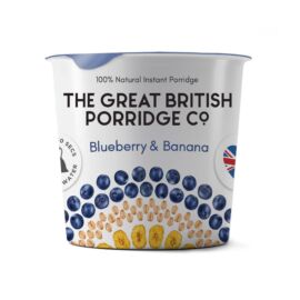 The Great British Porridge Áfonya &amp; banán poharas instant zabkása 60 g – Natur Reform