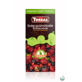 Torras Stevia Vegán erdei gyümölcsös étcsokoládé 125 g – Natur Reform