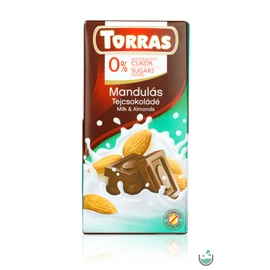 Torras Mandulás tejcsokoládé hozzáadott cukor nélkül (gluténmentes) 75 g