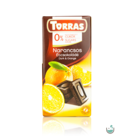 Torras Narancsos vegán étcsokoládé hozzáadott cukor nélkül (gluténmentes) 75 g