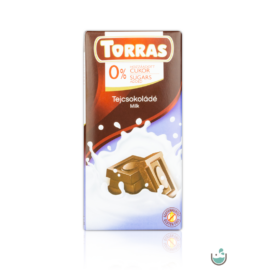 Torras Tejcsokoládé hozzáadott cukor nélkül (gluténmentes) 75 g