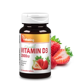 Vitaking Epres D3-Vitamin rágótabletta 2000NE – 90 db