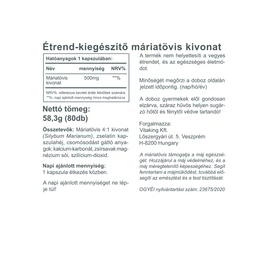 Vitaking Máriatövis Kivonat 500 mg - 80 db – Natur Reform