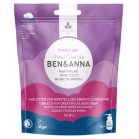BEN&amp;ANNA Purple Sky natúr szappantabletta (szappanhab-adagolóhoz) 10 db(55 g) – Natur Reform
