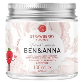 BEN&amp;ANNA Tégelyes epres gyerekfogkrém fluoriddal 100 ml – Natur Reform