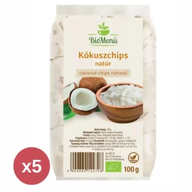 BioMenü BIO KÓKUSZCHIPS natúr 5X100 g