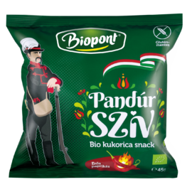 Biopont Pandúr szív, Kukorica snack, erős paprikás ízesítéssel 45 g