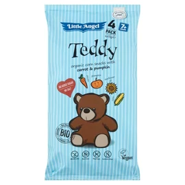 Little Angel Teddy Bio Kukorica snack, répával és sütőtökkel, 4x15 g