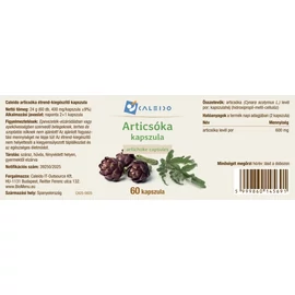Caleido articsóka kapszula 60 db, articsóka levél port tartalmazó étrend-kiegészítő kapszulás formában