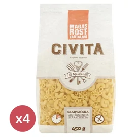 CIVITA Kukorica száraztészta szarvacska 4X450 g