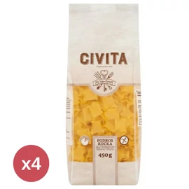 CIVITA Kukorica száraztészta fodros nagykocka  4X450 g