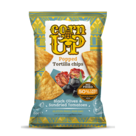 Corn Up Tortilla chips Fekete olivabogyó és paradicsom ízű 60 g - Natur Reform