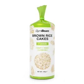 GymBeam Puffasztott barnarizs-szelet 7 magos 120 g