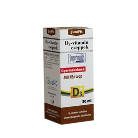 JutaVit D3-vitamin 400 NE/csepp csecsemőknek, gyermekeknek 30 ml 