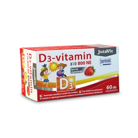 JutaVit D3-vitamin 800-NE KID eper ízű rágótabletta - 60 db 
