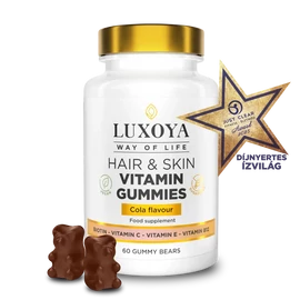 LUXOYA Hair &amp; SKIN VITAMIN GUMMIES - GUMIMACI VITAMIN - 60 db - Kóla ízű