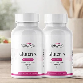 NORaWAY Gluten X Tolerase-G gluténbontó enzim 100 mg DUO 2×60 kapszula – gluténérzékenység étrend-kiegészítő csomag