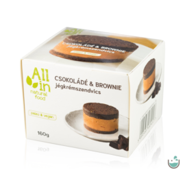 ALL IN natural food Csokoládé &amp; Brownie jégkrémszendvics 160 g – Natur Reform