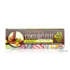 ALL IN natural food Mogyorókrémes csokoládészelet eritrittel (vegán) 35 g