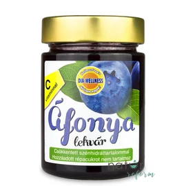 Dia-Wellness Áfonya lekvár csökkentett szénhidráttartalommal 380 g – Natur Reform