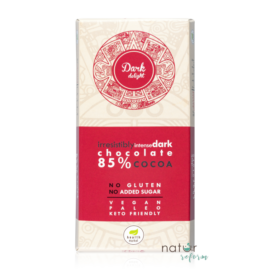 Health Market Dark Delight Étcsokoládé édesítőszerekkel (gluténmentes, vegán) 80 g – Natur Reform